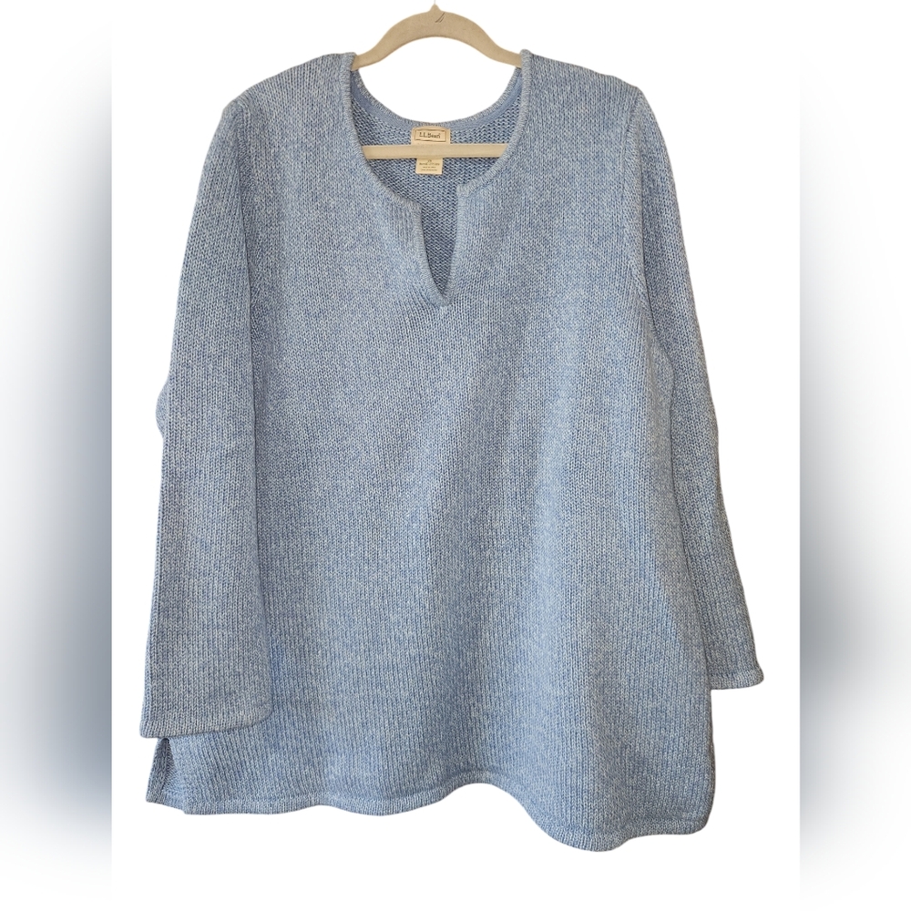 LL Bean Blue 100% cotton Sweater